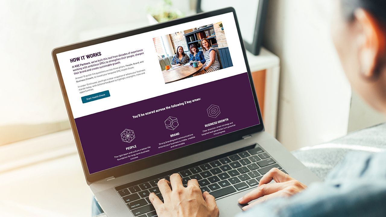 Laptop with our free SME Business Health Check
